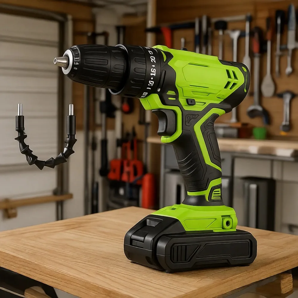 

Cordless Drill Kit 40Nm 20 Plus 1 Torque 2 Speed Keyless Chuck LED 28pc Bits