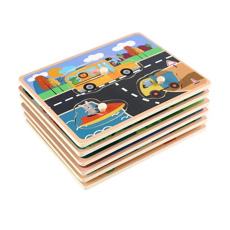 Montessori forma classificador brinquedo cor correspondência quebra-cabeça placa brinquedos educativos de madeira para crianças aprendizagem precoce