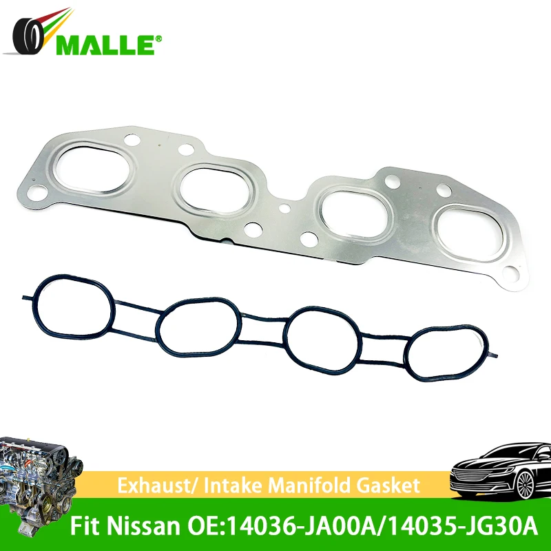 

Один комплект прокладок выхлопного и впускного коллектора двигателя для Nissan QR25 T31 X-TRAIL Altima Rogue QR25DE ACM 14035-JG30A 14036-JA00A