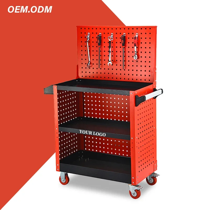 Wózek na narzędzia schludnie Mech, skrzynia, stalowy wózek narzędziowy o dużej ładowności, pokryty proszkowo, do przechowywania narzędzi