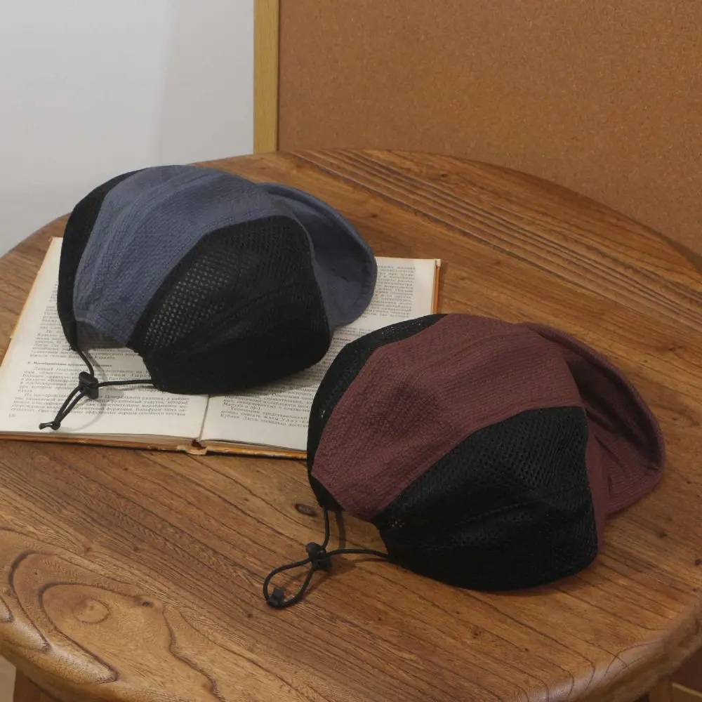 قبعة بيسبول يابانية قصيرة الحواف قابلة للتنفس سريعة الجفاف، قبعة شمس شبكية للحماية من الأشعة فوق البنفسجية، رياضية خارجية، 5 لوحة، قبعة صيفية