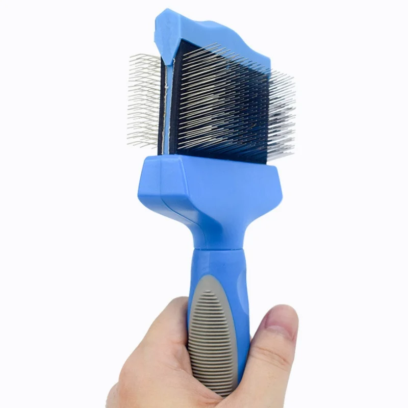 

Stainless Steel Double-sided Needle Comb for Pets, Cat and Dog Hair Grooming Remove Floating Hair Cleaning Comb