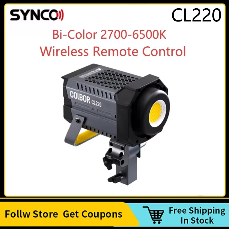 Synco COLBOR CL220 200 Вт двухцветный 2700-6500K освещение для фотосъемки COB видеосвет управление через приложение для прямой трансляции видеостудия фото