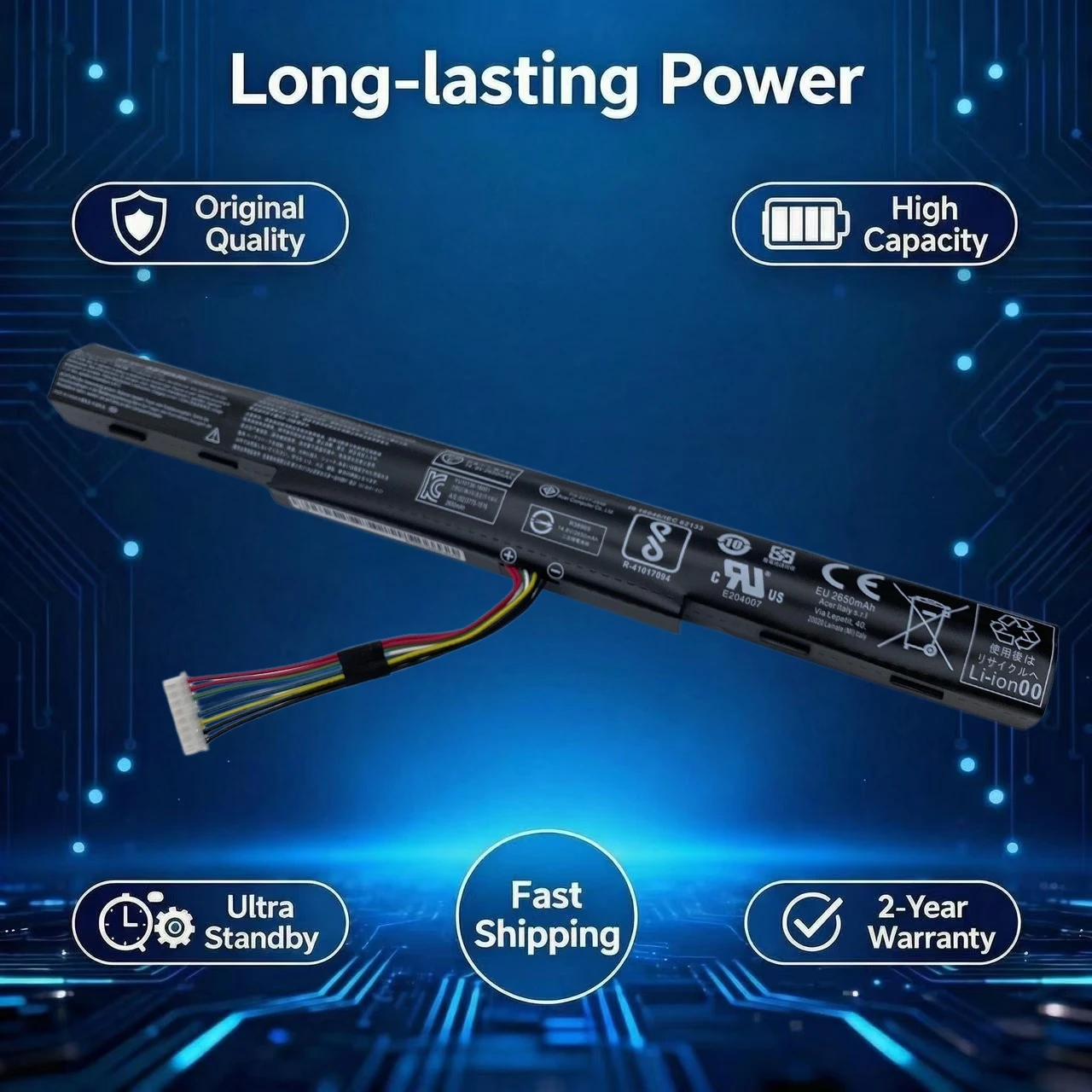 Original AS16A5K AS16A8K Laptop Battery For Acer Aspire E15 E5-475G 523G 553G 575G 774G E5-575-59QB E5-575 E5-575G-53VG AS16A7K