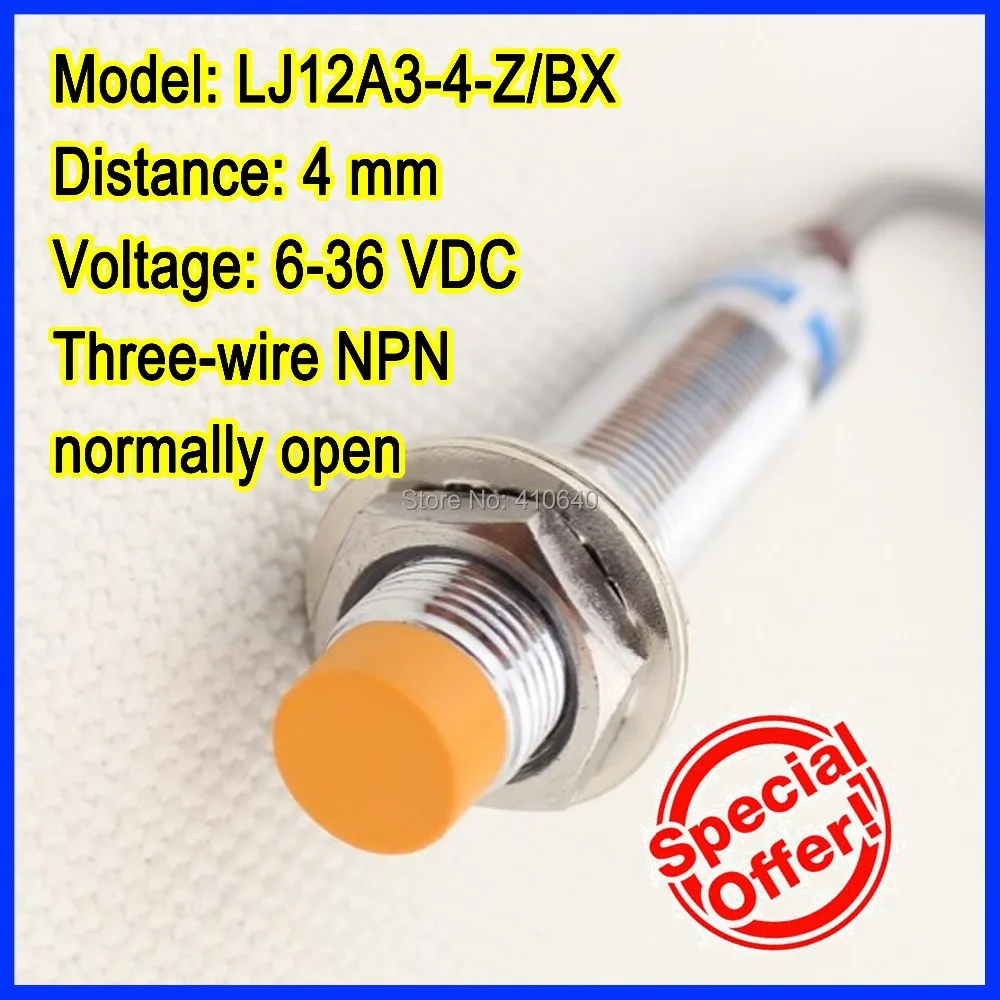 

Free shipping GENUINE LJ12A3-4-Z/BX 4mm Inductive Proximity Switch Three-wire NPN Normally Open Yellow Cap