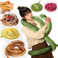 2025 Simulation Stuffed 300cm Real Life Snake Plush Toy Giant Boa Cobra Long Snake Doll Creative Decor Birthday Gifts for Boys