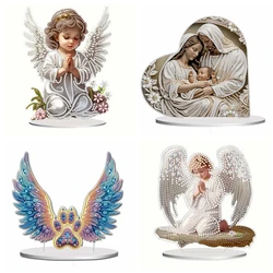 1pc/set DIY Angel Diamond Art Table Top Decoration One Sided Acrylic Crystal Rhinestone Diamond Painting Desk Ornaments
