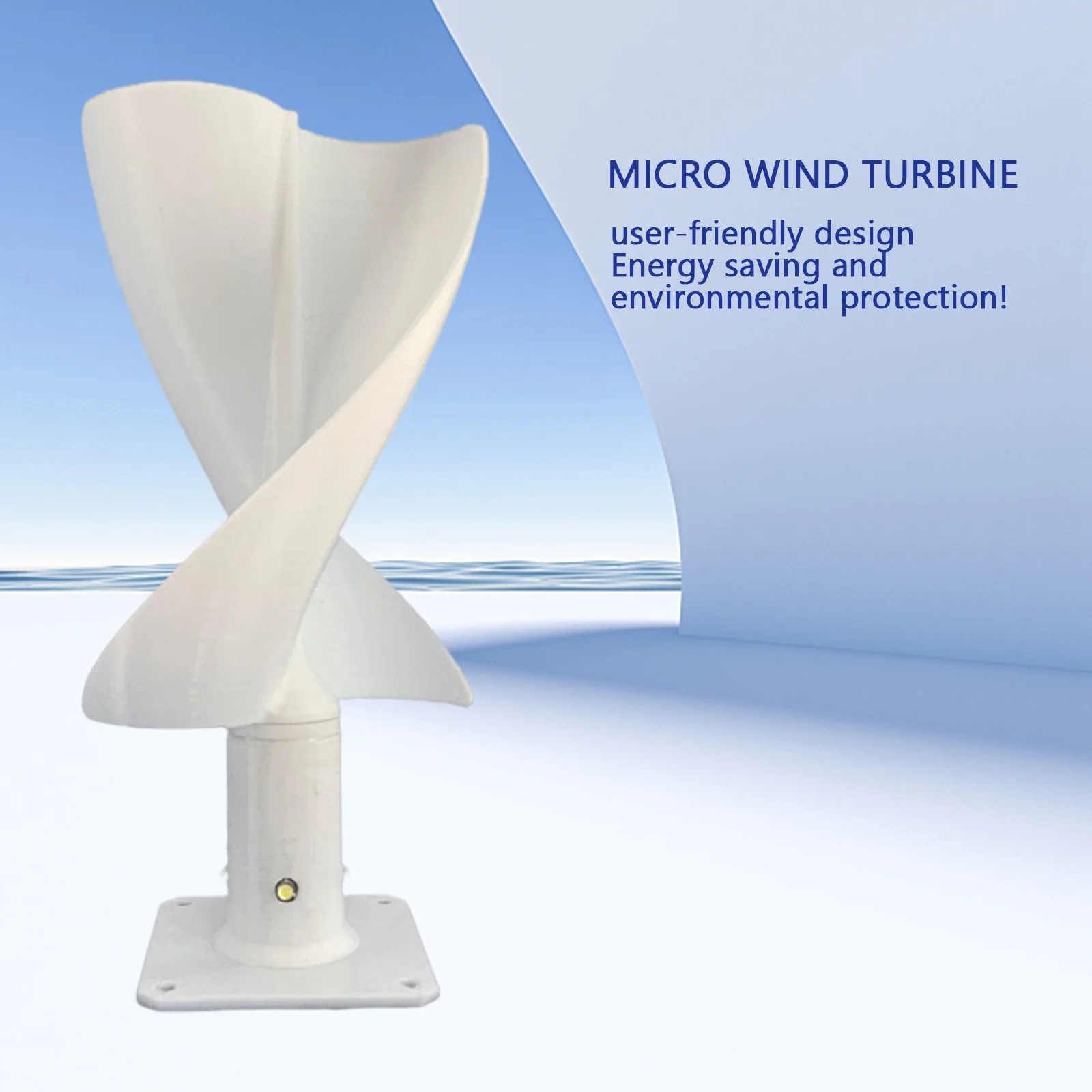 Wind Turbine Model 20w Micro Wind Turbine With Led Light Vertical Wind Generator For Free Energy Education