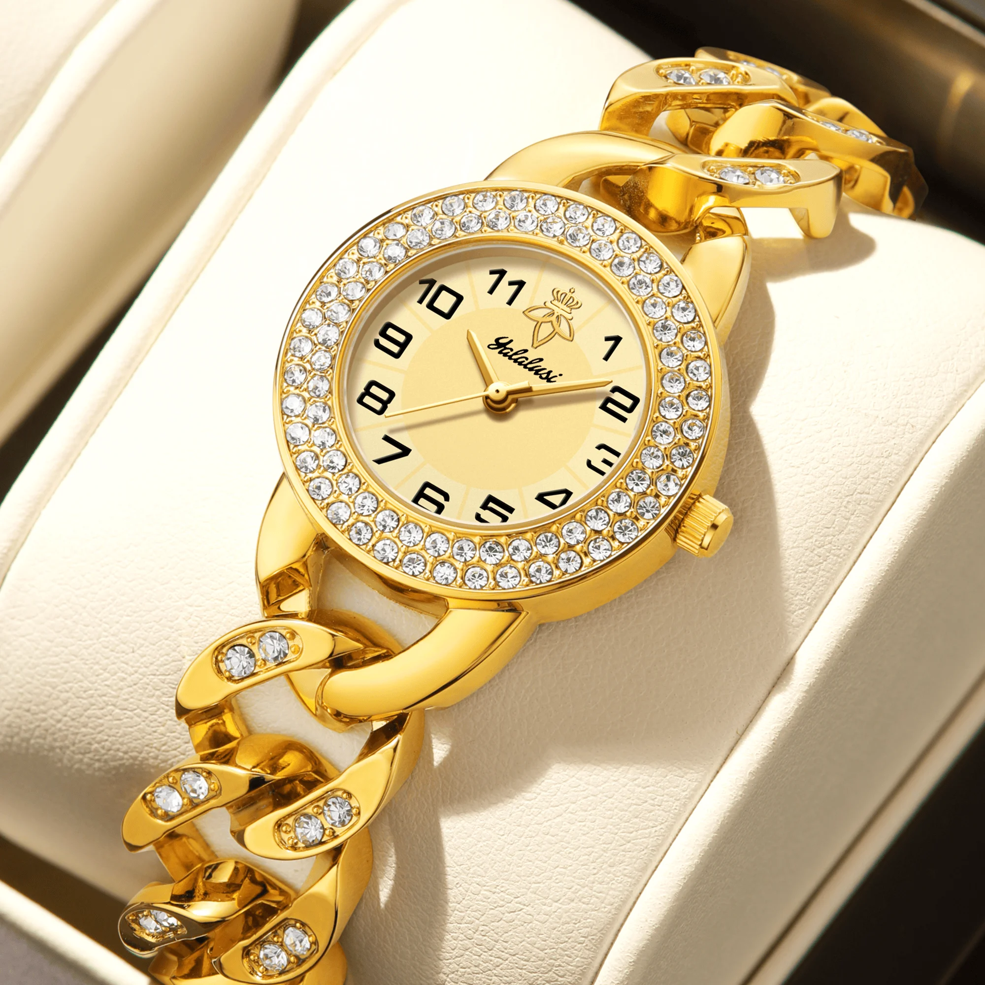 

Бренд YaLaLuSi, цельный женский кварцевый корпус с кристаллами, стильные часы со скелетом, романтический дизайн, подарочная коробка, женский подарок