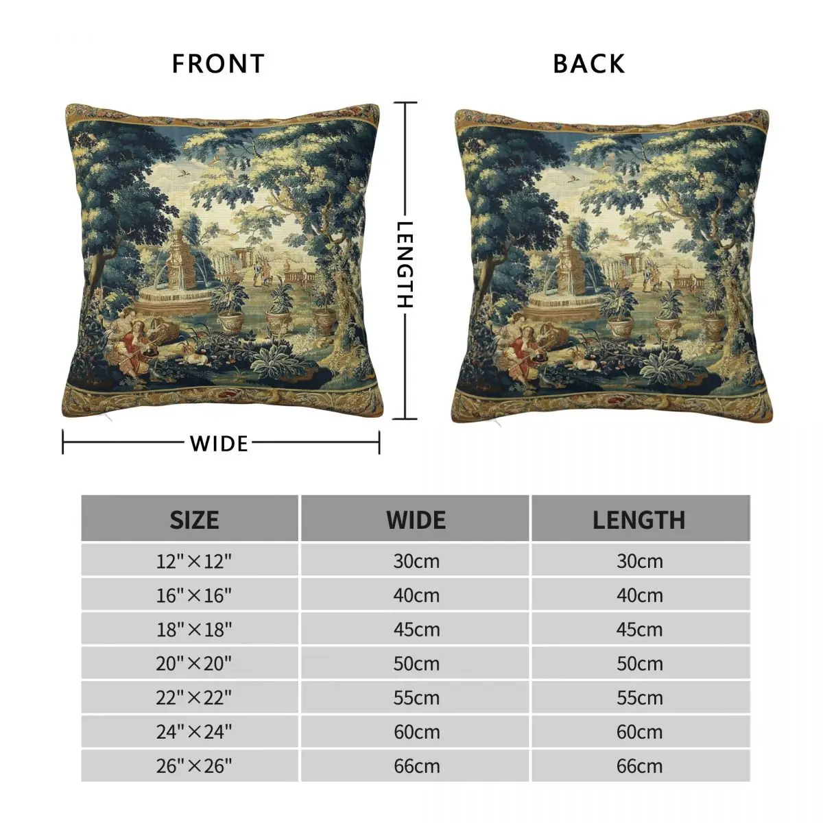 Couple And Hunters In Woodland Square Pillowcase Polyester Linen Velvet Creative Zip Decor Pillow Case Home Cushion Cover