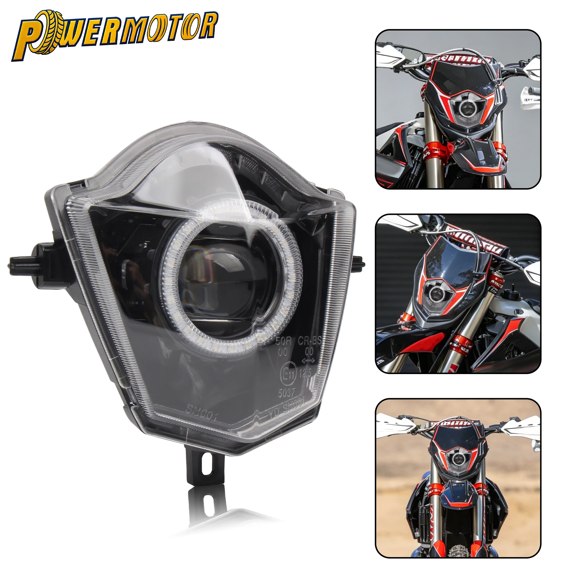 

Motorcycle LED RGBW V6 Headlight with Angel Eyes APP Control For GasGas EC SM 125-450 2011-2020 Rieju MRT Pro SM 50 2008-2021