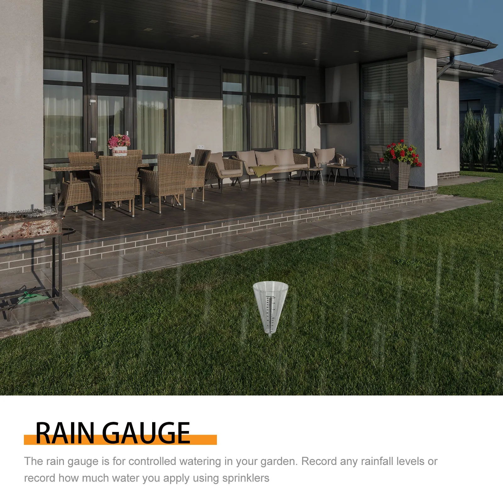 

Rain Cup Gauge Scale Plastic Measuring Water Pitcher Tool Lawn Rainfall Meter Outdoor Farming Gardening Quality