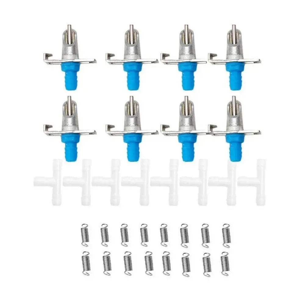 Metal&plastic Rabbit Water Drinker Nipple With Spring Double Hanging Type Water Feeder Automatic Rodents Waterer