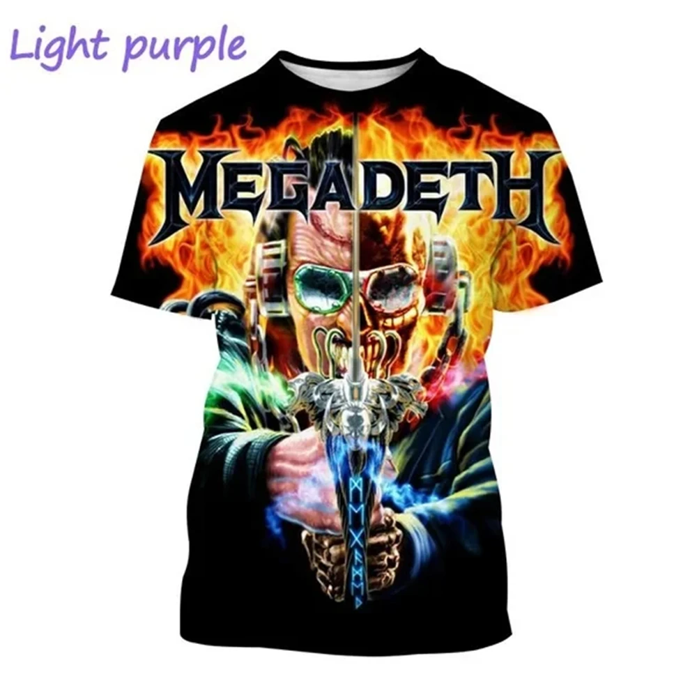 

Модная футболка Megadeth, мужская футболка с 3D принтом, уличная футболка в стиле хип-хоп с круглым вырезом, мужская и женская быстросохнущая футболка MOTO