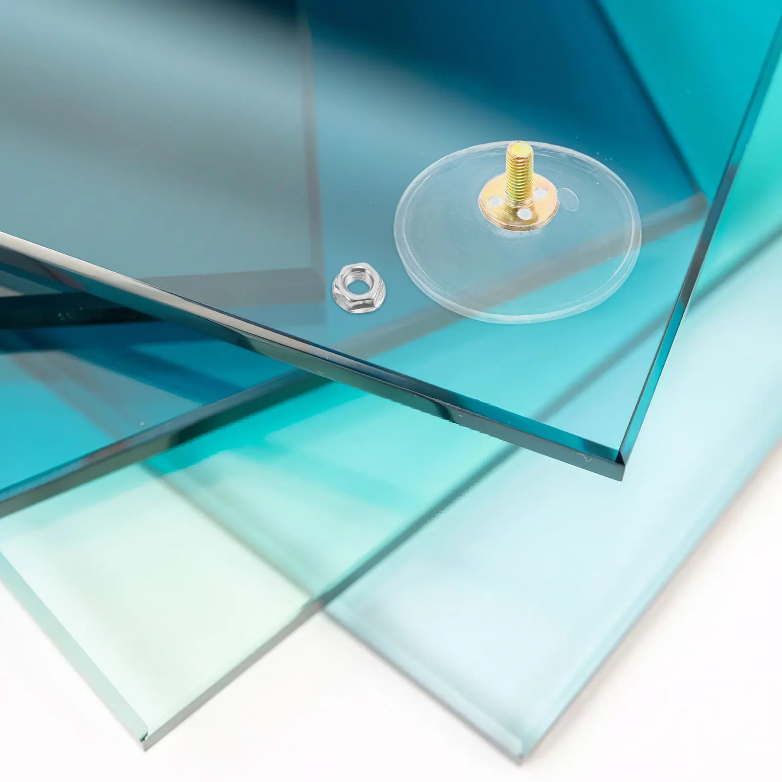 

15 шт. Прозрачные силиконовые крючки-присоски с сильным клеевым креплением и винтом M6 для тяжелых нагрузок, для стекла, ванной и кухни