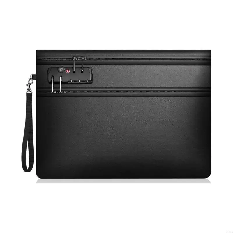 

Double Compartment Security Bag Nonflammable with Separate Zippers Organized Storage Answer for Records Cash Visas Travel