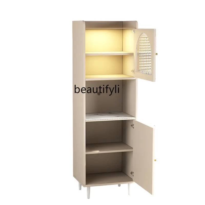 

zq Sideboard Wine Cabinet Modern Minimalist Tea Cabinet Bedroom Storage Cabinet Light Luxury Household Side Cabinet