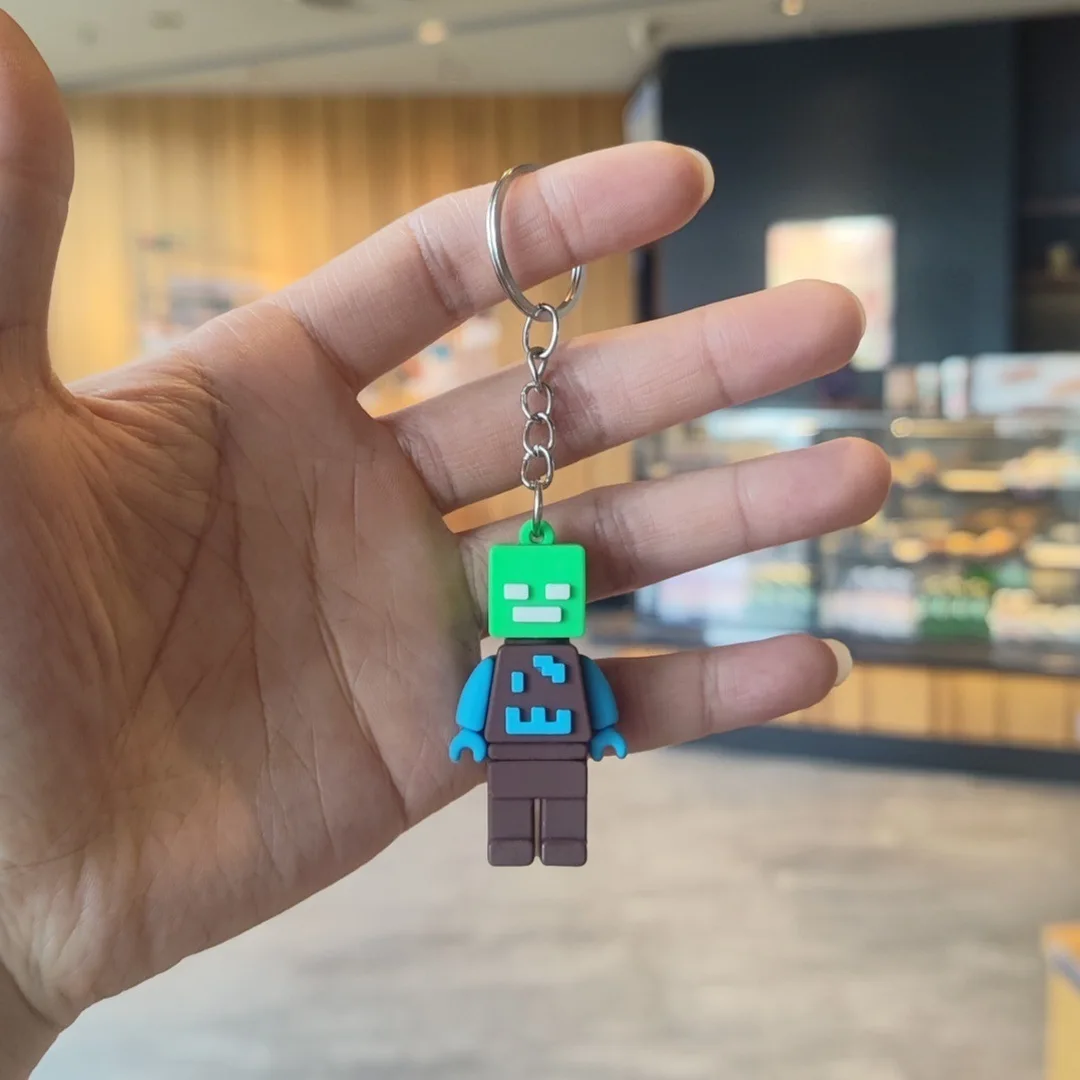 6pcs New My World Keychain Pendant Steve Soft Plastic Doll Keychain Backpack Pendant Small Gift view 6