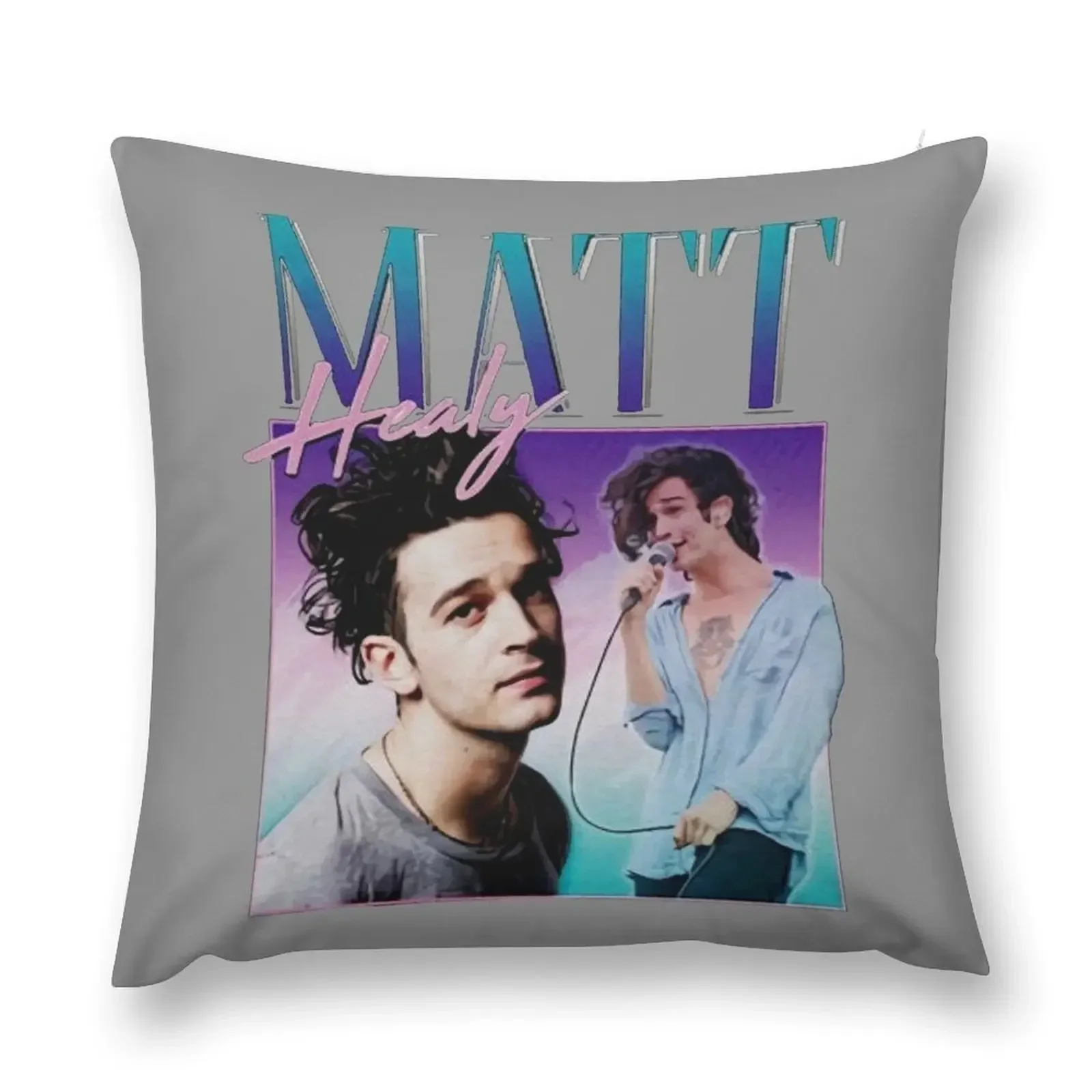 Matt Healy Homage Funny Matty 1975 Retro 90's 80's Party Throw Pillow Cushion Cover Set Decorative Cushion Cover pillow