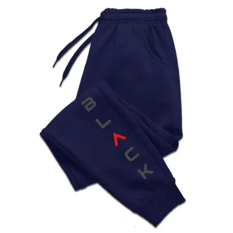 Schwarze Herren-Sporthose mit Schriftzug, Urbane Casual-Mode-Hose, Ganzjährig für Zuhause und Outdoor, Bequeme Weiche Jogginghose, Herrenbekleidung – Detail 12