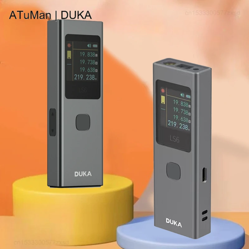 DUKA ATuMan LS6 Laser Rangefinder 40m Mini Distance Angle Meter Measuring Tools Portable Rechargeable Laser Line Marker Tool