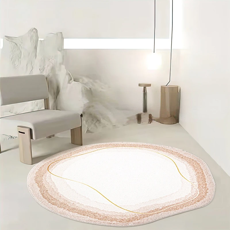 Japanese-style Irregular Living Room Non-slip Carpet Simple Bedroom Dressing Table Decorative Mat Home Computer Chair Fluffy Rug