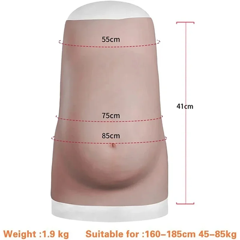 RT01 No Mudline Pregnant Belly False Pregnant Gut Silicone Belly Cosplay Crossdresser Actors 2-3kg Fake Pregnancy Pansa Femm&Gf1