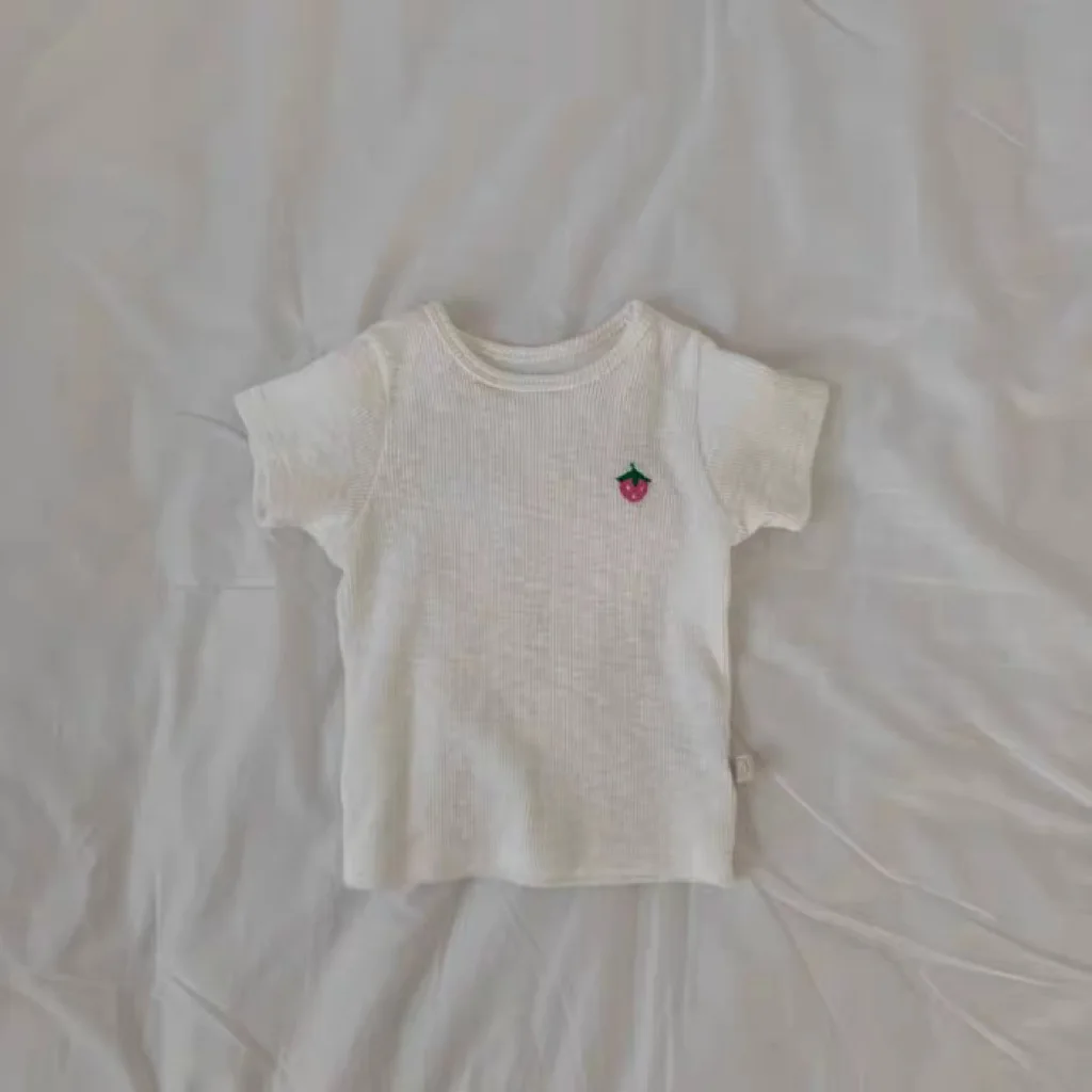 

Baby Girl Short Sleeve T Shirts 0-3 Years Summer New Infant Cute Strawberry Tops Clothing Kids Girls Cotton Tee Toddler Clothes