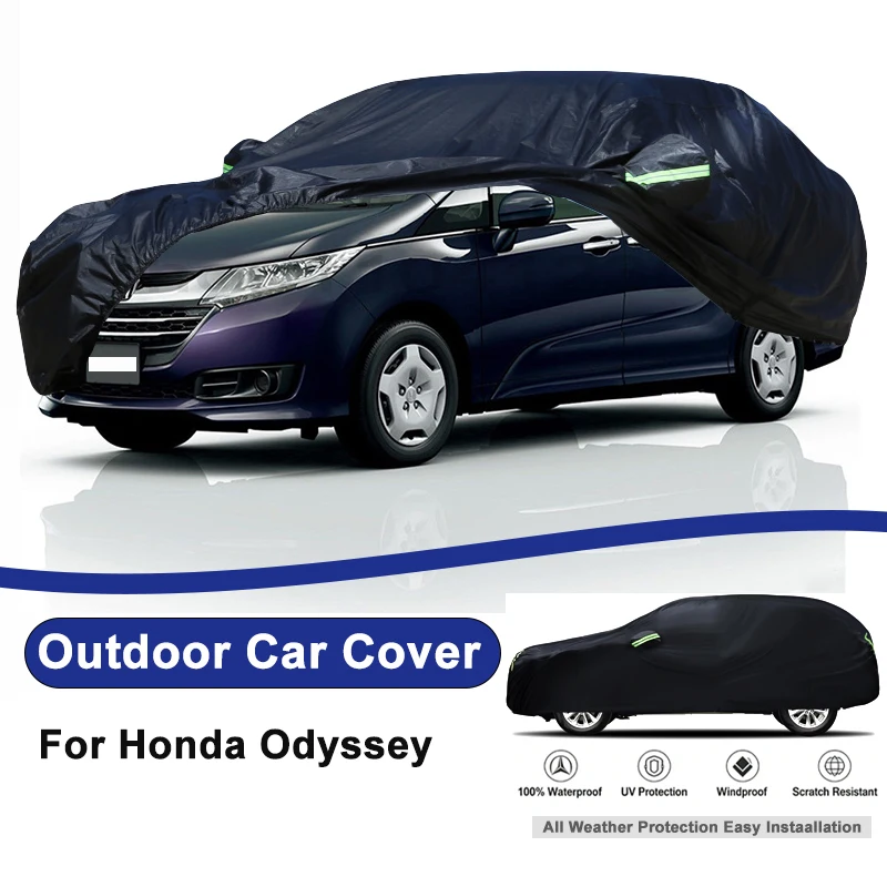 Outdoor Full Car Cover For Honda Odyssey with Reflective Strips Waterproof Snowproof Dustproof UV Protection Auto Accessories