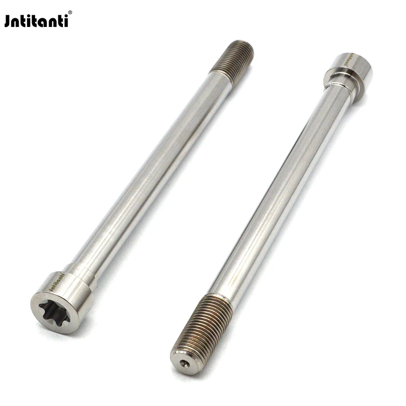 Jntitanti M14x1.5x180mm Gr.5 Titanium Alloy Ti-6Al-4V Torx Socket Bolts Screw and Shaft for Motorcycle Bicycle Auto part