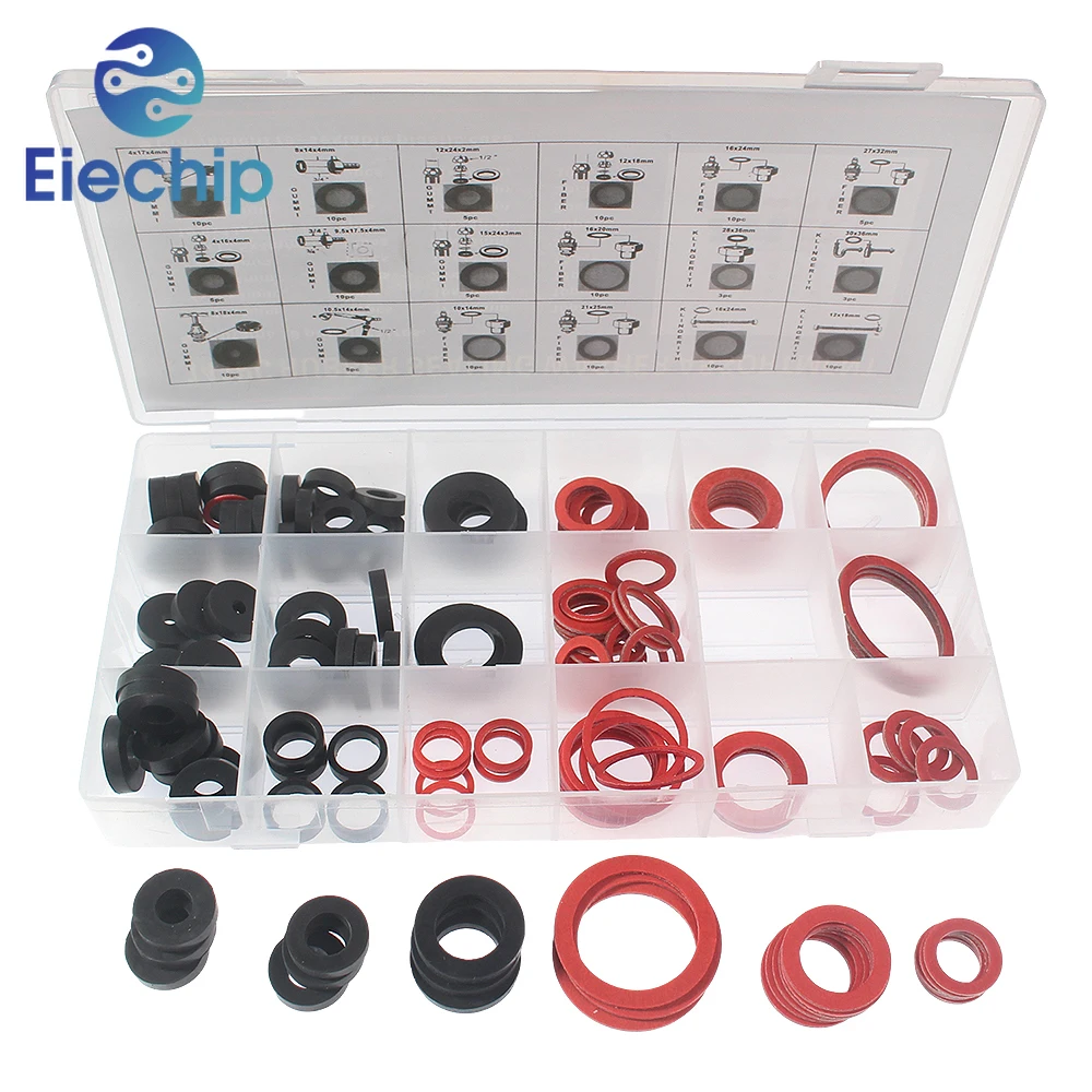 141PCS Rubber O Ring Set -18 Sizes Gaskets Seal Nitrile Rubber Bands High Pressure O-Rings Repair Kit, Sealing Elastic Band