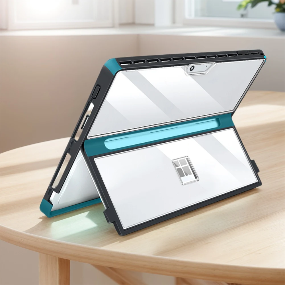 

Hard Case For Microsoft Surface Pro 11 10 9 8 13 Inch Shockproof Protective Rugged Cover Compatible with Type Cover Keyboard