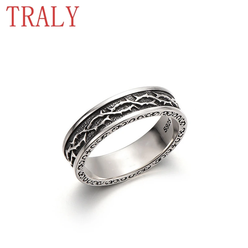 925 Sterling Silver Luxury Men Ring Hip Hop Bands White Gold Color Hight Quality Jewelry Party Gift for Couples