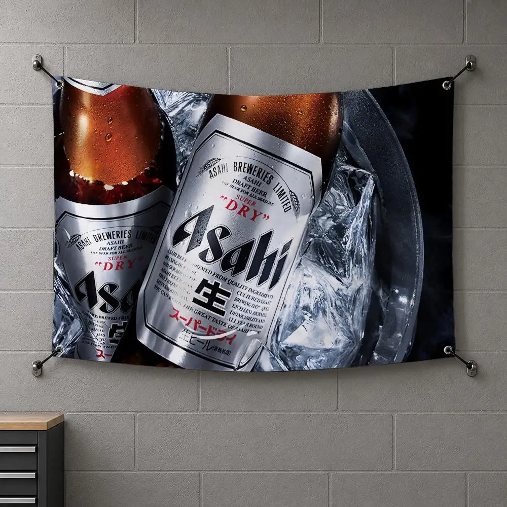A-Asahis Logo Beer Enthusiast Flags Interior Wall Hanging Background Art Banner Bedroom Home Living Room Outdoor Party Decor