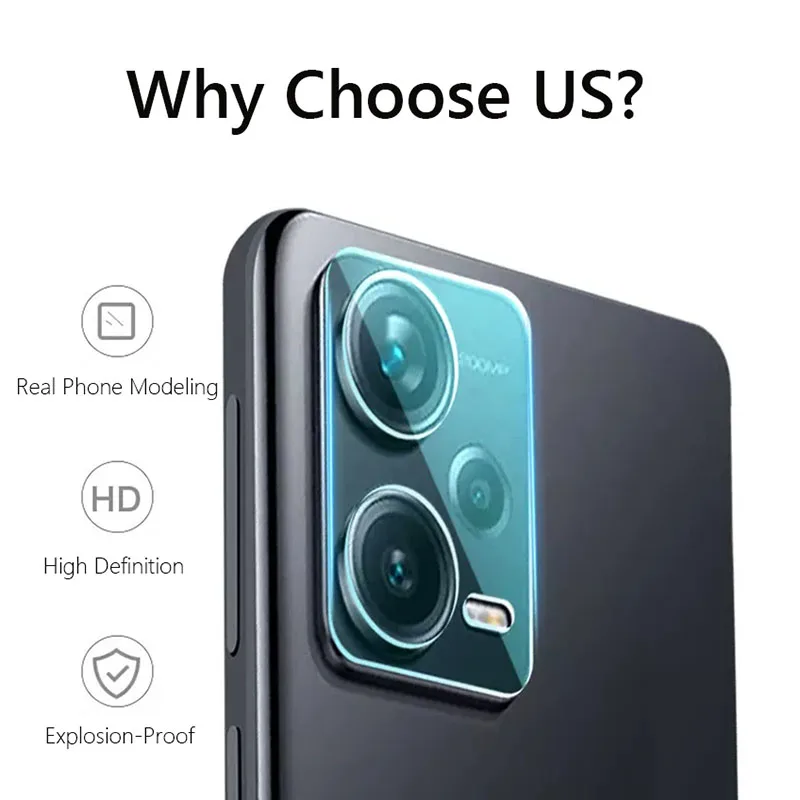 2 Pieces Camera Lens Tempered Glass Protector Film For Xiaomi Redmi Note 12 Pro Plus Note12 Pro+ Turbo 4G 5G Lens Film