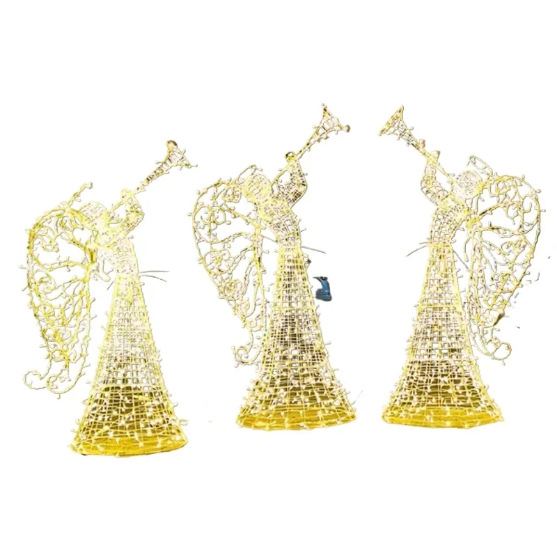 Outdoor Christmas daylight decoration LED Christmas angel lights shopping mall hotel decoration