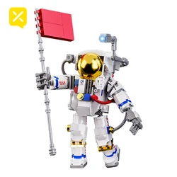 ToylinX Space Astronaut Building Block Set, Flexible Astronaut Model, Spaceman Toys as Halloween Gift for Children and Adults.