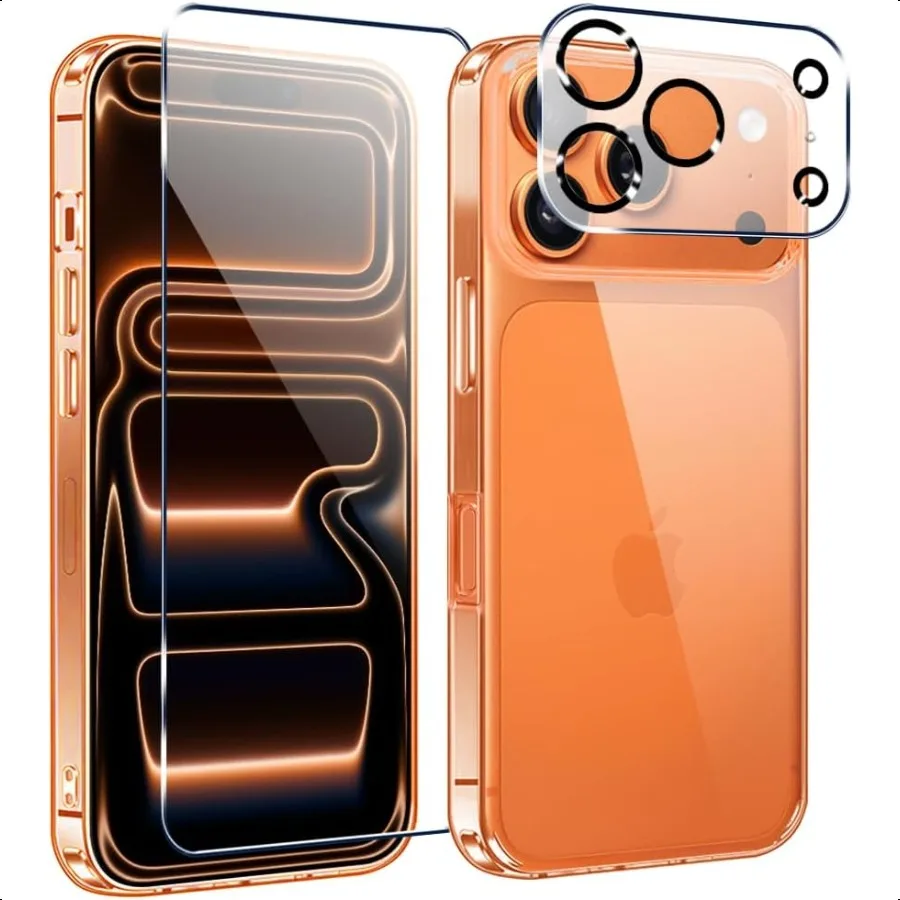 

Compatible with iphone 17 Pro Max Phone Case with Screen Protector Camera Len Protector [Not Yellowing] [MilitaryGrade Drop Pro