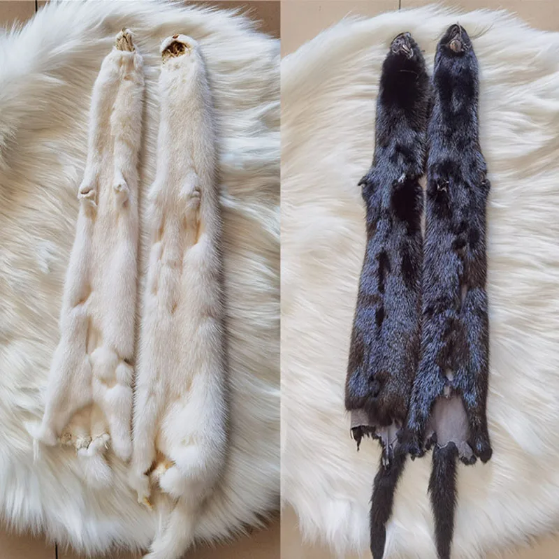 Real Mink Fur Skin Leather Hides Wholesale Factory Supply Eco Tanned Animal Furs flawed Authantic Natural Mink Skins for Garment