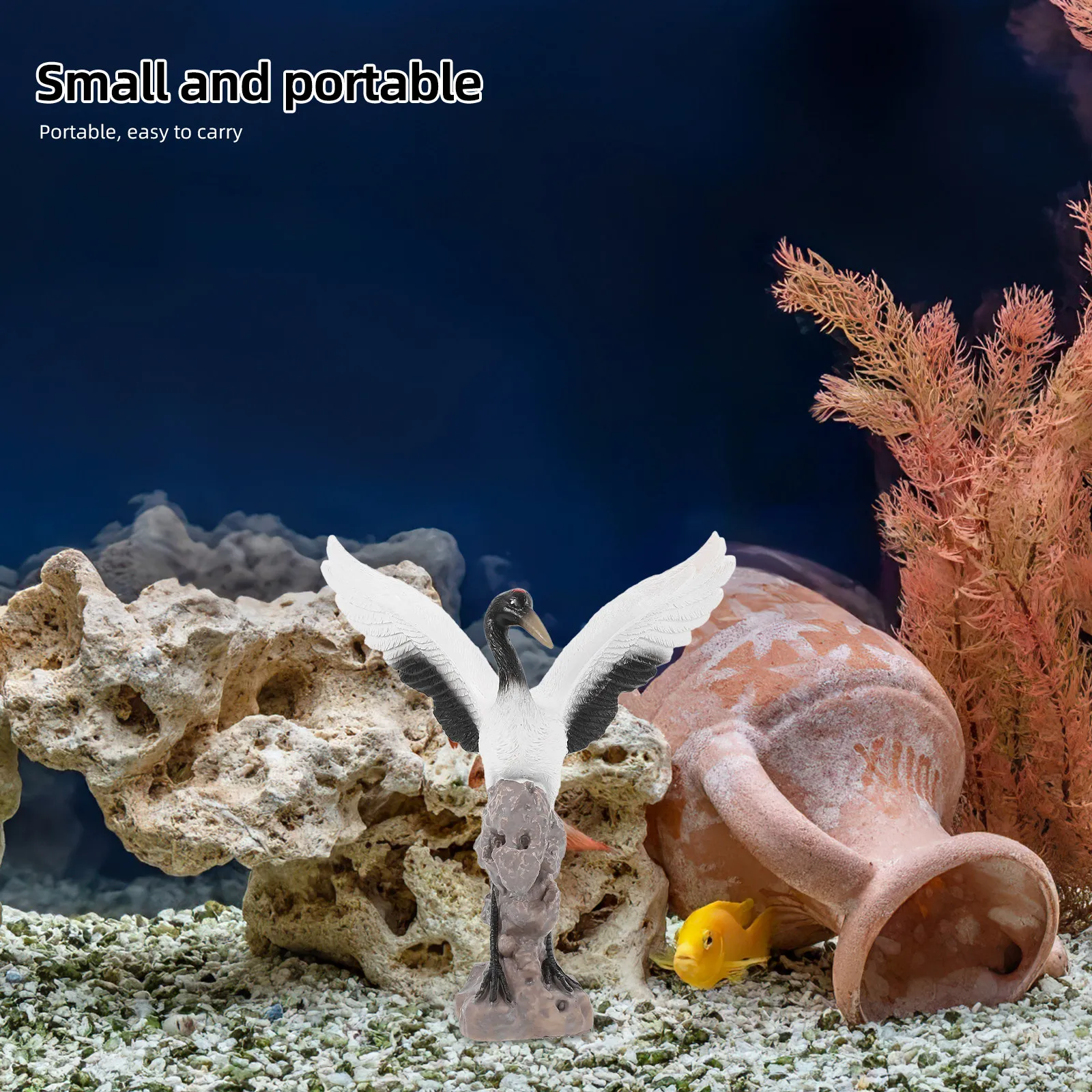 

Садовая статуэтка-крейн: реалистичная скульптура птицы, миниатюрное украшение для бонсай, декор для улицы и дома, украшение для аквариума, декор для водного ландшафта