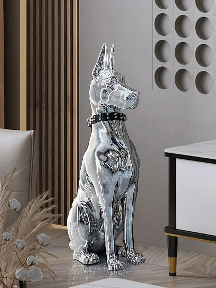 Dog Sculptures Statue Large Luxury Creative Figurines Modern Nordic Figurine Living Room Sculpture Sofa Beside Home Decoration