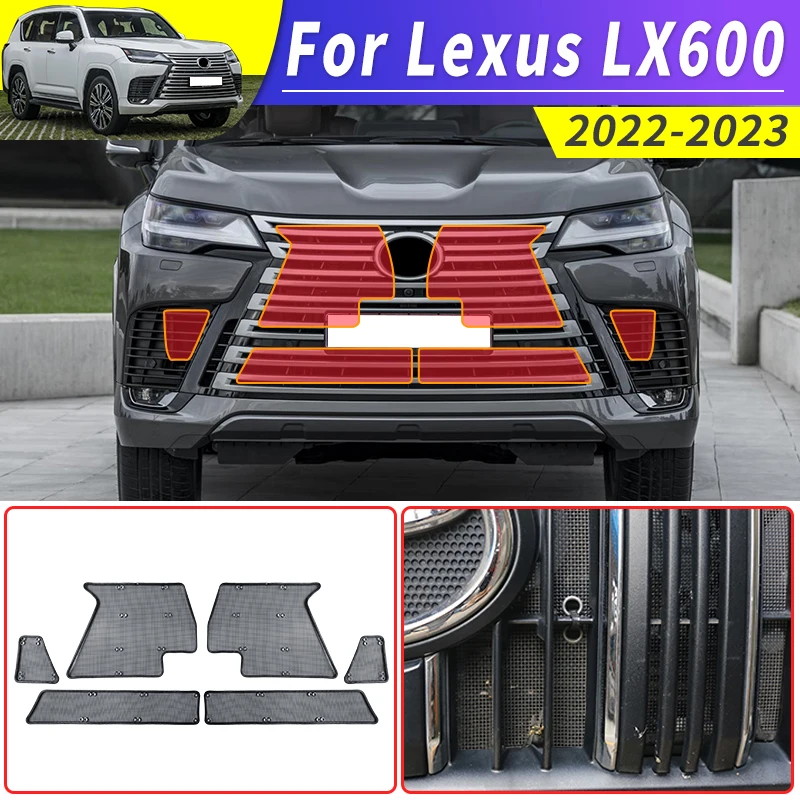 For Lexus LX600 2022-2025 Exterior Modification Accessories LX 600 front grill Prevent Mosquito Gravel Entering Water the Tank