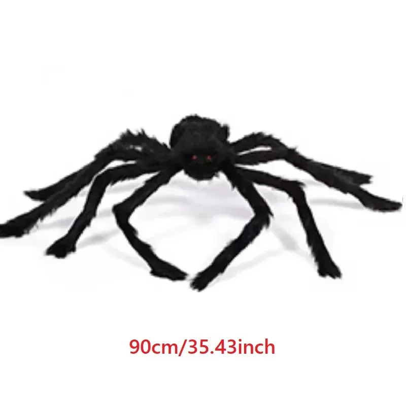 Riesige Schwarze Plüsch-Spinne Halloween-Dekoration 30-200cm Horror Spukhaus-Requisiten Innen- und Außendekoration für Gruselpartys