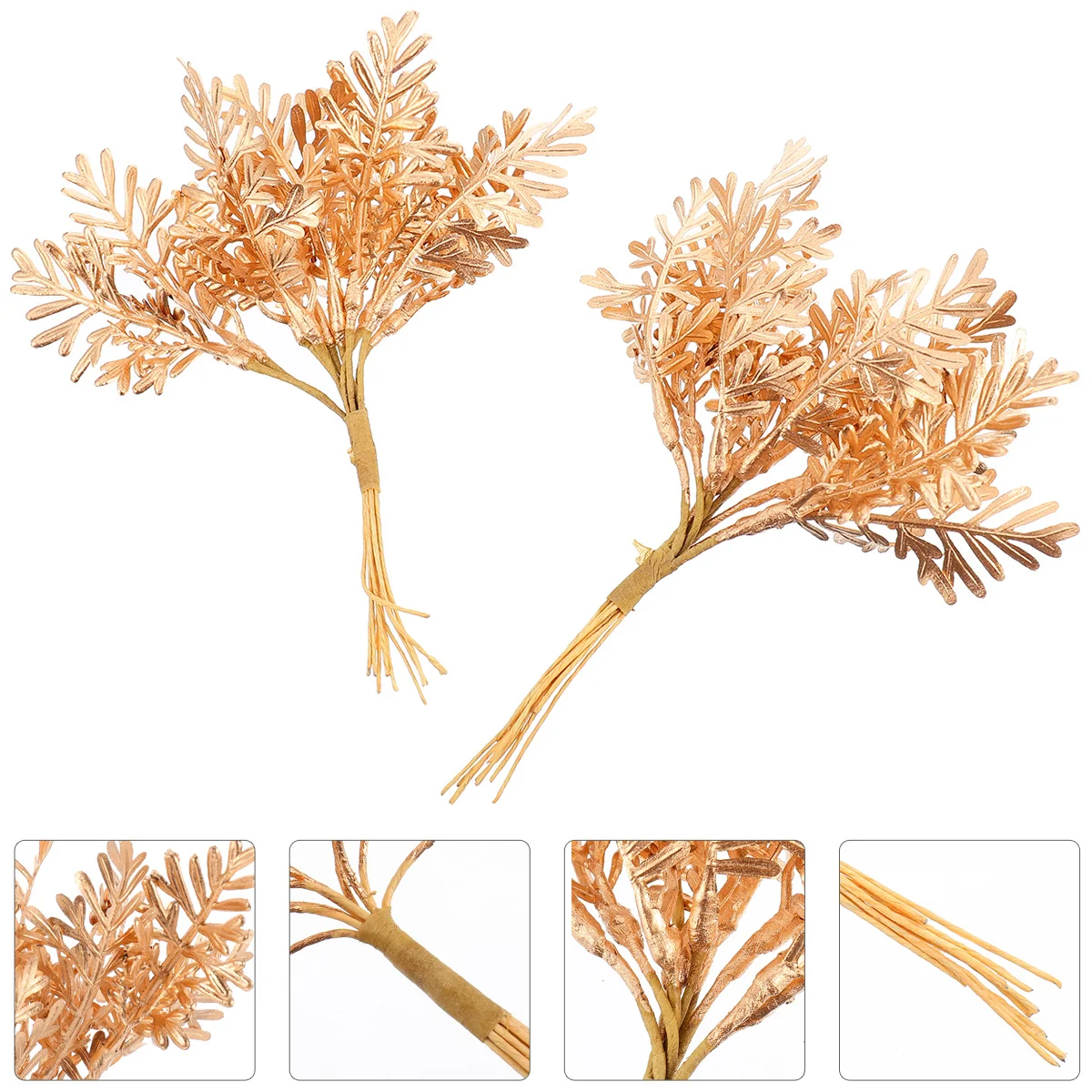 

2pcs Pine Cuttings Christmas Picks Artificial Branch Needles for Tree Decor Flower Arrangement Cone Sticks Plastic Greenery