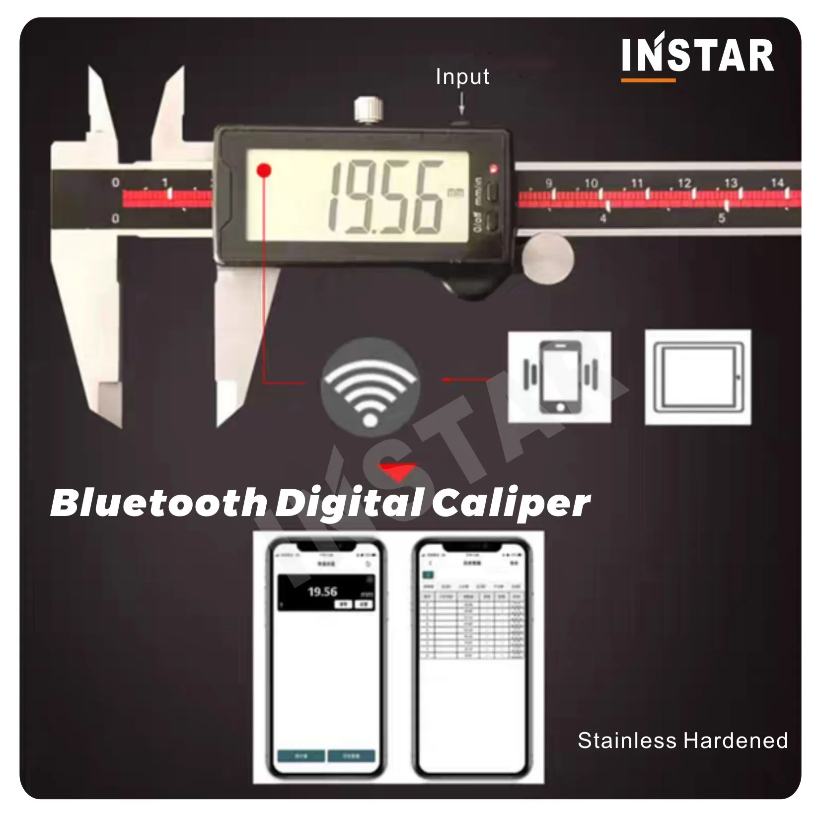 

Instar Bluetooth Digital Caliper 0-150mm 200mm, 300mm 0.01mm High Accuracy Stainless Steel Caliper Gauge DIN Grade