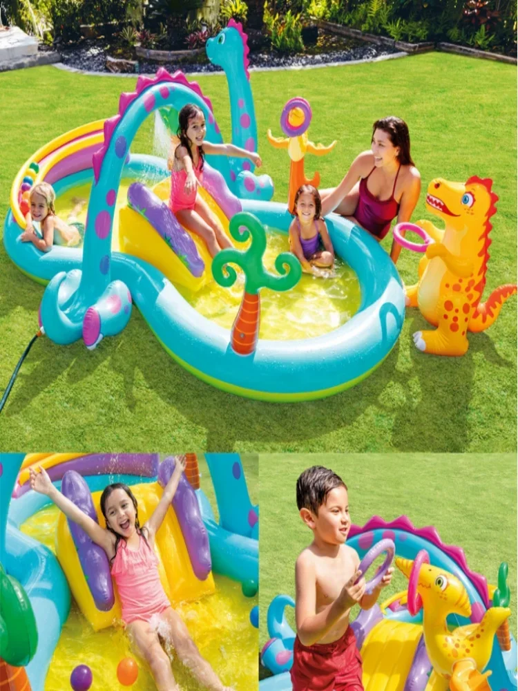 Summer Children's Inflatable Swimming Pool Family Large Thickened Ocean Ball Pool Family Baby Cartoon Sprinkler Play Pool