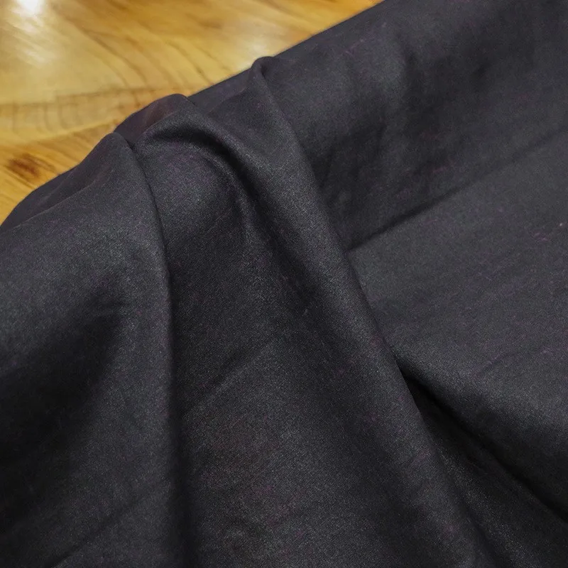 Old material ramie silk tussah crack intangible cultural heritage fragrant yunsha fabric Hanfu outerwear