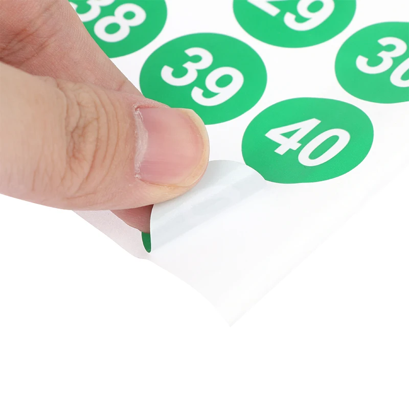 4Sheets Waterproof 1-200 Serial Consecutive Numbered Labels Self-adhesive PVC Round Number Sticker