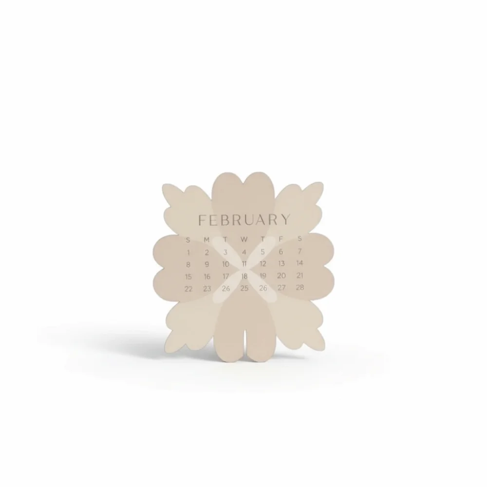 Nuovo Mini 2026 Calendario da tavolo Fiore Puzzle portatile Calendario Programma Mark Pianificatore Ornamenti da tavolo