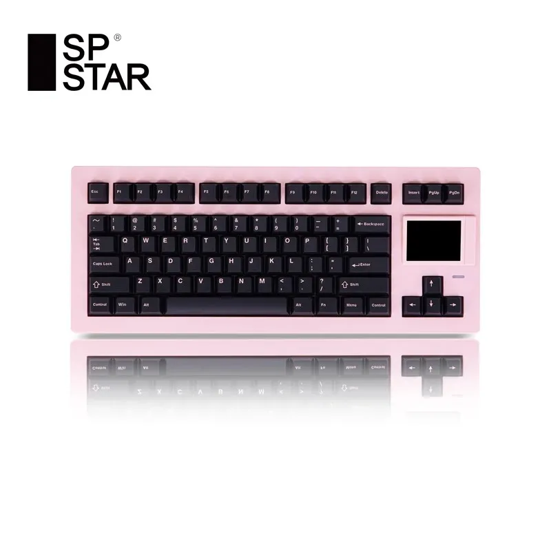 Sp Star D82 Pro+ Gaming Keyboard 3mode Mechanical Keyboards Rgb With 2.4-Inch Ips Screen Gif Hot Swap Pc Accessories Custom Gift